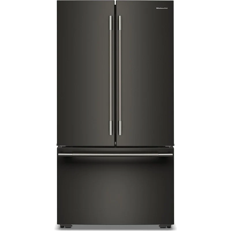 KitchenAid Réfrigérateur trois portes avec porte à deux battants à profondeur de comptoir de 36 pouces, 24,8 pi. cu. avec distributeur d'eau interne KRFC336SBE