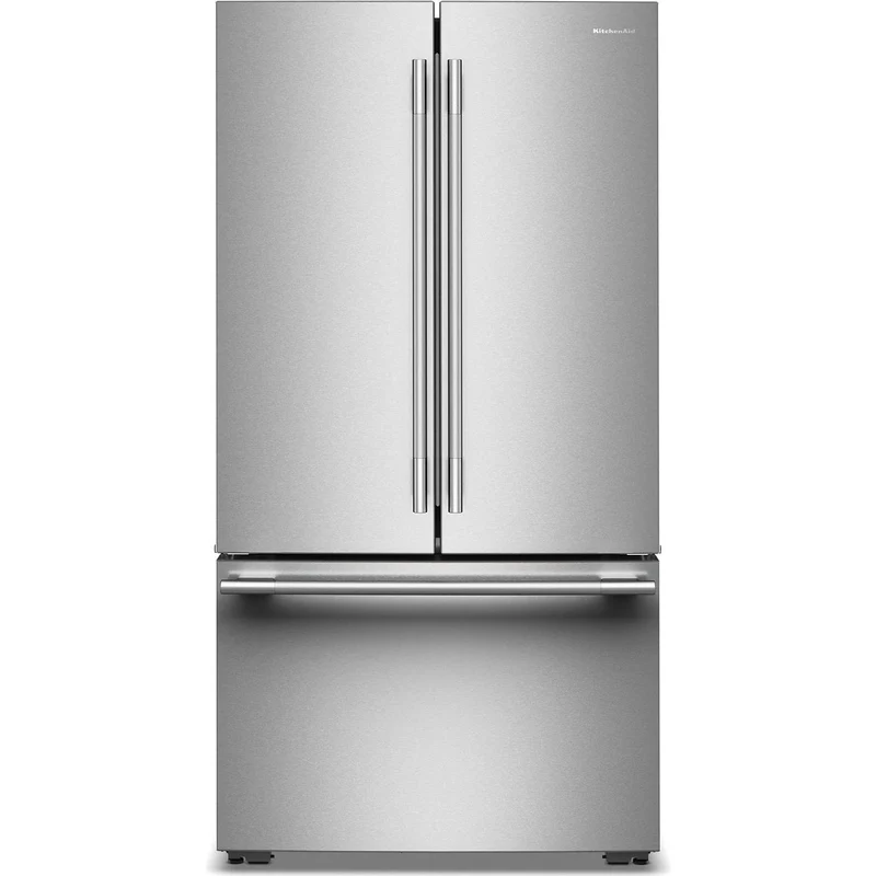 KitchenAid Réfrigérateur trois portes avec porte à deux battants à profondeur de comptoir de 36 pouces, 24,8 pi. cu. avec distributeur d'eau interne KRFC336SPS
