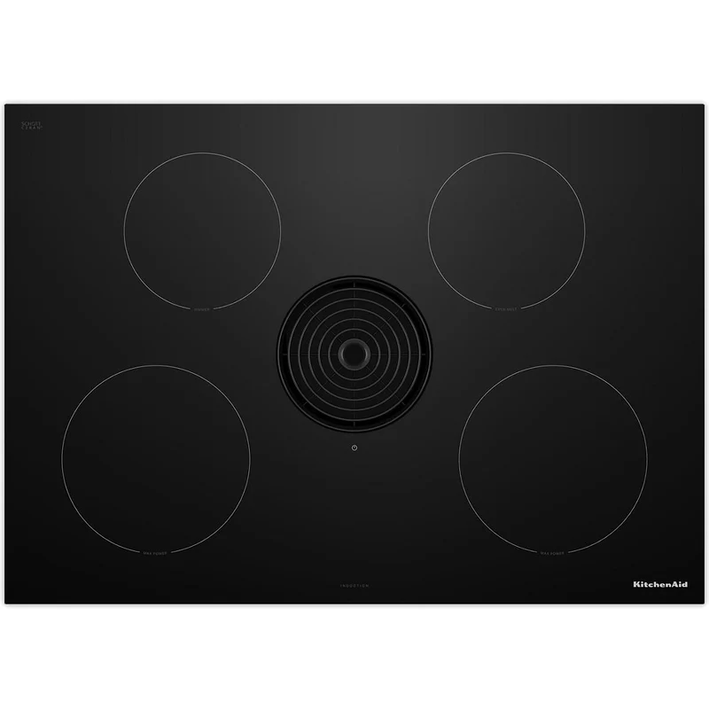 KitchenAid Table de cuisson à induction encastrée NextGen de 30 pouces avec système de ventilation aspirante KCID930SBL