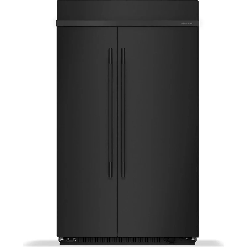 KitchenAid Réfrigérateur côte-à-côte intégré de 48 pouces, 30 pi. cu. avec intérieur platine KBSN748SBE