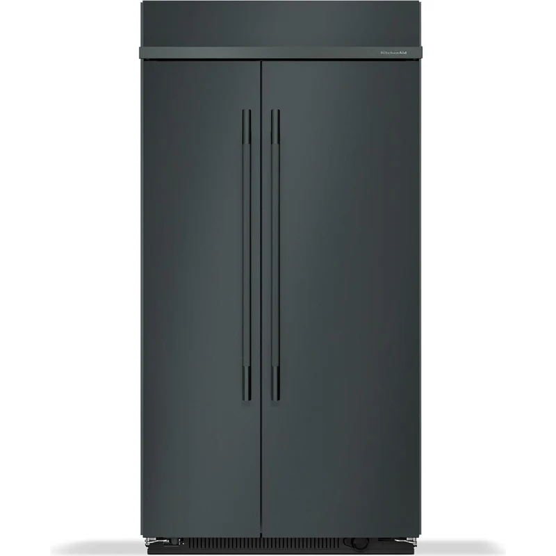 KitchenAid Réfrigérateur côte-à-côte intégré de 42 pouces, 25,5 pi. cu. avec intérieur platine KBSN742SJP