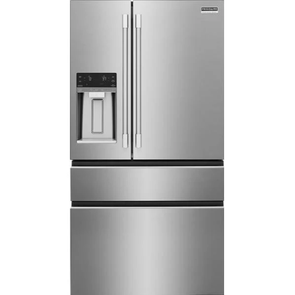 Frigidaire Professional Réfrigérateur quatre portes avec porte à deux battants à profondeur de comptoir de 36 pouces, 21 pi. cu. avec tiroir température Custom-Flex® PRMC2290BF