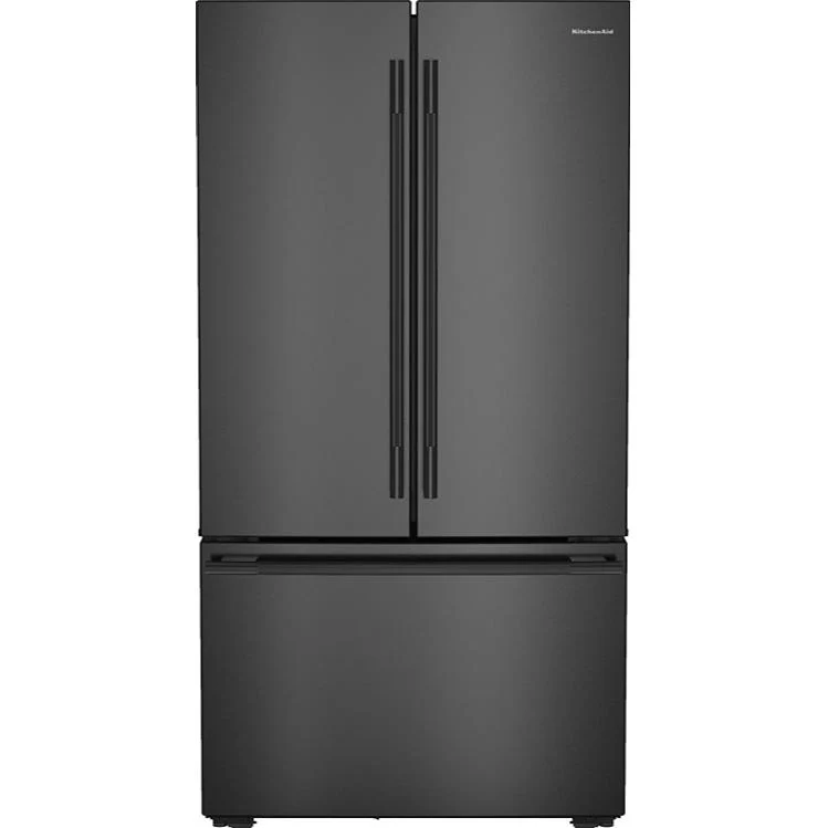 KitchenAid Réfrigérateur à portes françaises à profondeur de comptoir de 36 pouces, 24 pi. cu. avec distributeur d'eau interne et machine à glaçons KRFC236SBE