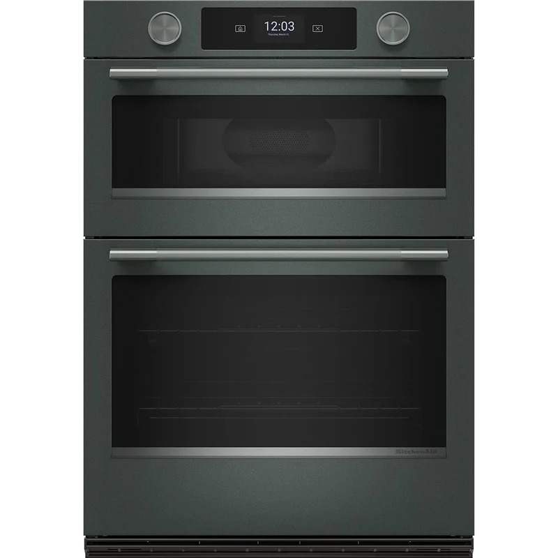KitchenAid Four mural combiné encastré de 30 pouces, 6,4 pi. cu. avec four à micro-ondes avec technologie convection KOEC730SJP