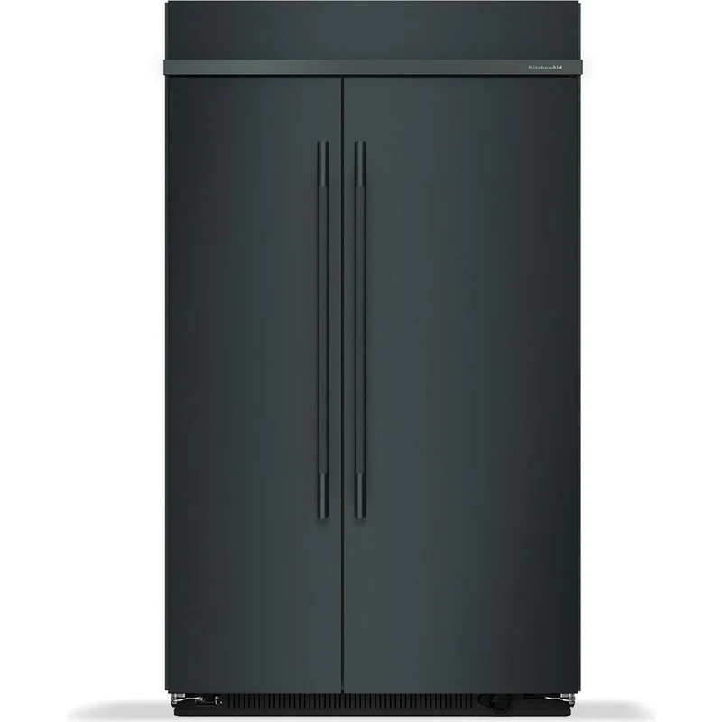 KitchenAid Réfrigérateur côte-à-côte intégré de 48 pouces, 30 pi. cu. avec intérieur platine KBSN748SJP