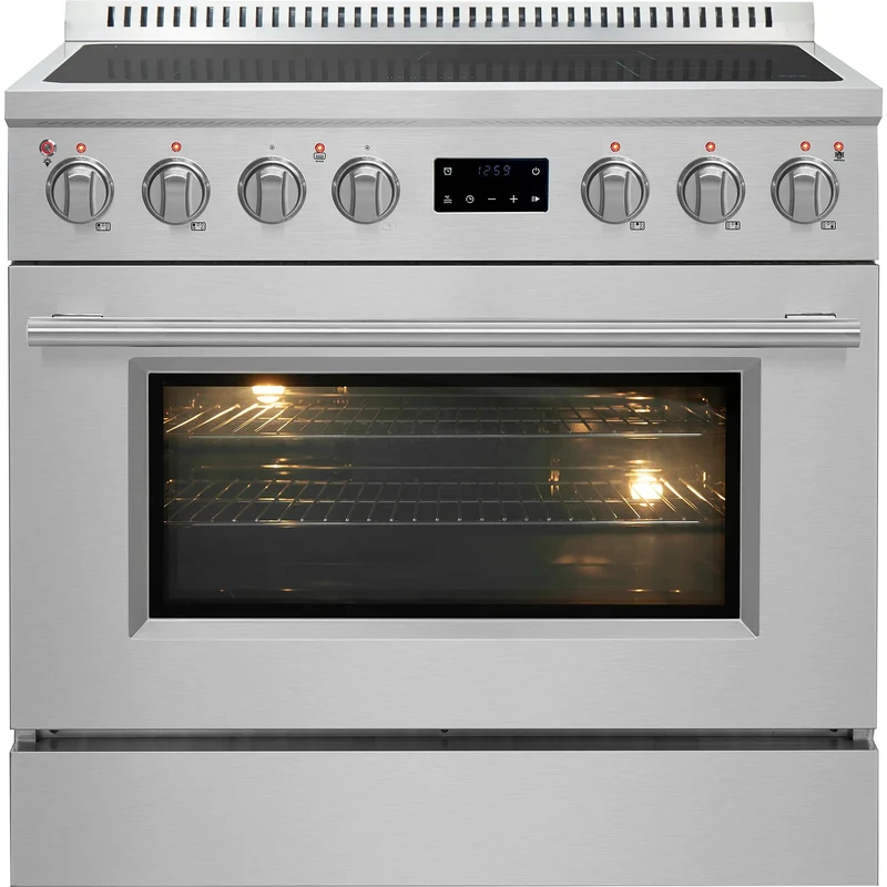 Forno Cuisinière à induction de 36 po avec convection véritable et cuisson à l’air fryer FFSIN0936-36