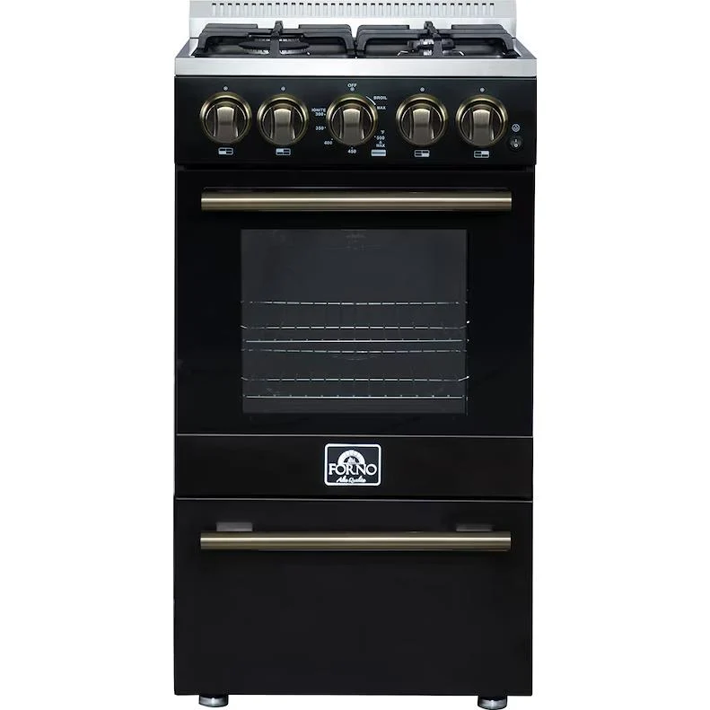 Forno Cuisinière à gaz autoportante Lamazze de 20 po FFSGS6265-20BLK