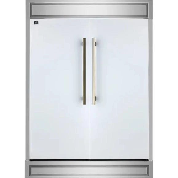 Forno Réfrigérateur/congélateur encastrable convertible de 2 × 28 pouces, 27,2 pi. cu. avec garniture décorative FFFFD1722-60MG-WHT