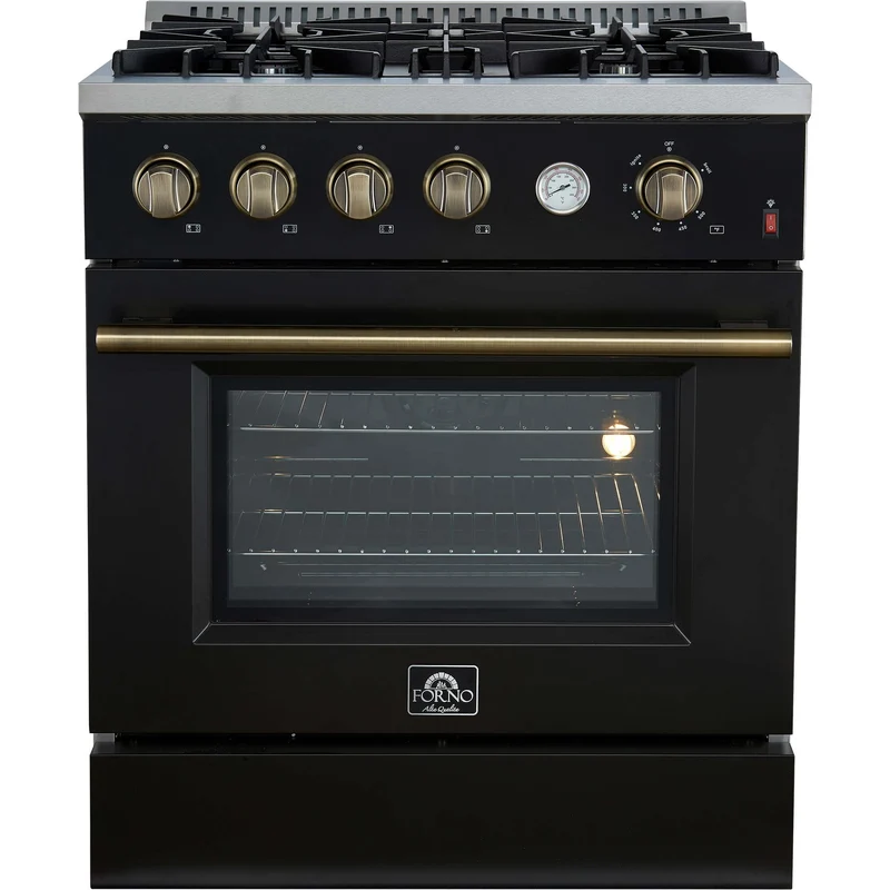Forno Cuisinière autoportante à gaz de 30 pouces avec technologie convection FFSGS6277-30BLK