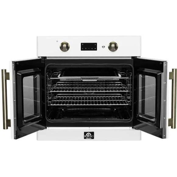 Forno Four mural encastré de 30 pouces et 3,68 pi. cu. avec technologie de convection véritable FBOEL1333-30WHT