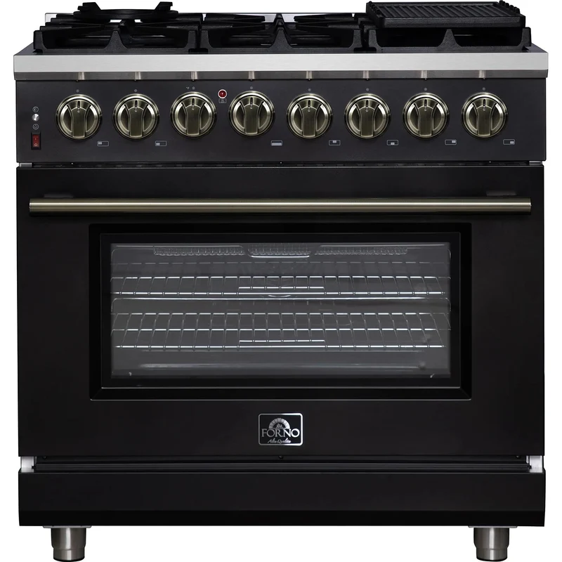 Forno Massimo 36 po Cuisinière autoportante à double carburant FFSGS6125-36BLK