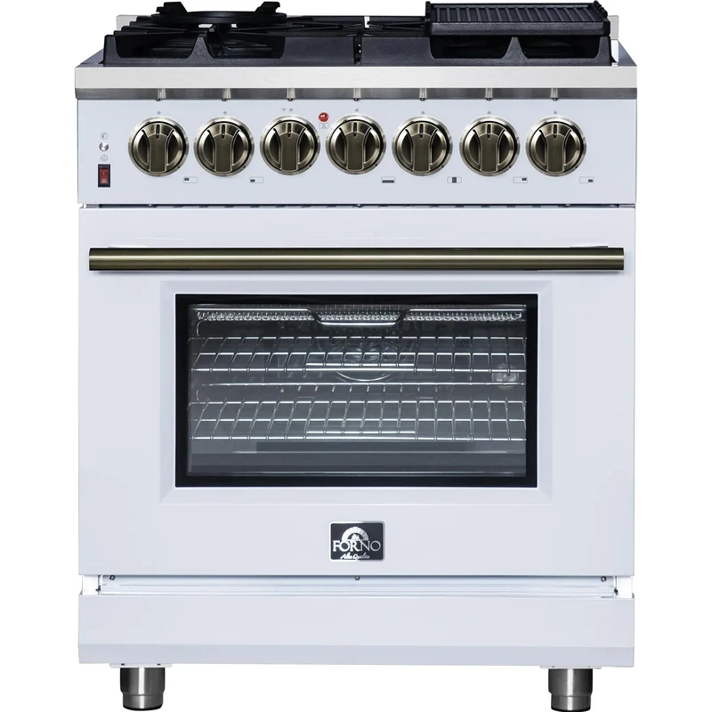 Forno Cuisinière à gaz autoportante Massimo 30 po FFSGS6125-30WHT