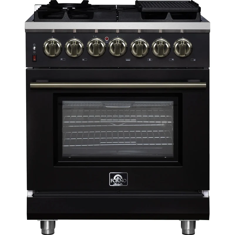 Forno Cuisinière à gaz autoportante Massimo 30 po FFSGS6125-30BLK