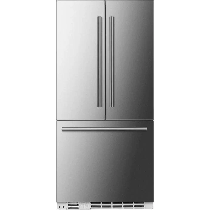 Forno Réfrigérateur trois portes avec porte à deux battants encastrable de 36 pouces, 15,5 pi. cu. avec machine à glaçons FFRBI1811-36