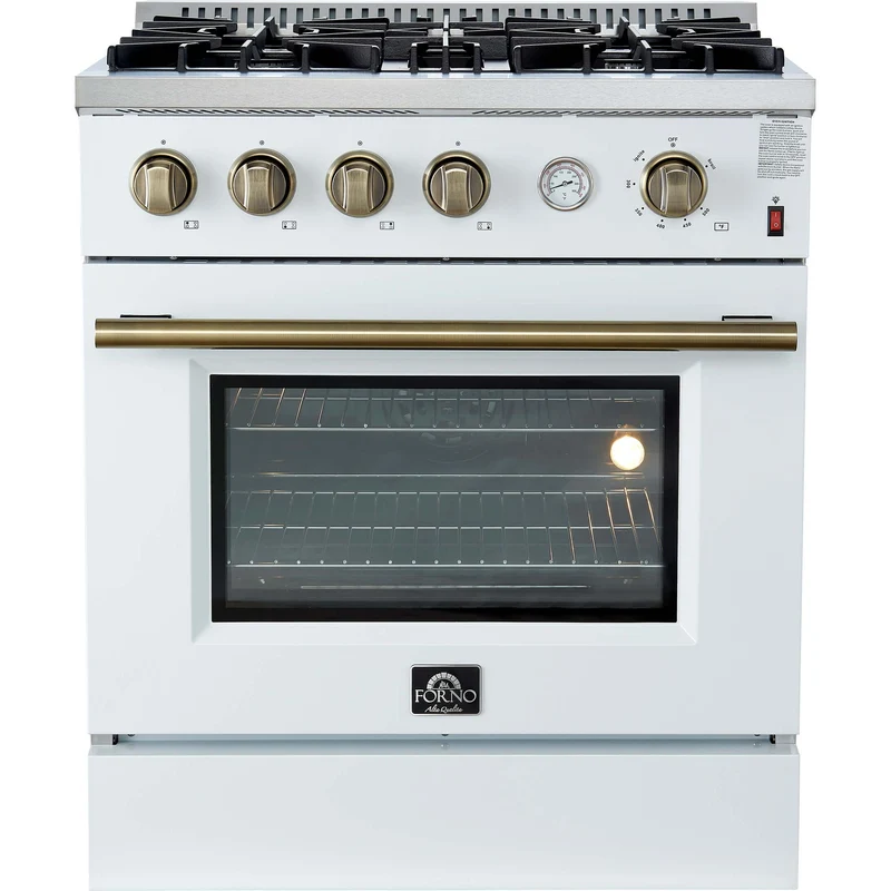 Forno Cuisinière autoportante à gaz de 30 pouces avec technologie convection FFSGS6277-30WHT