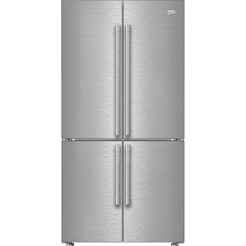 beko Réfrigérateur quatre portes avec porte à deux battants à profondeur de comptoir de 36 po, 19,77 pi cu avec système Duo Cycle NeoFrost BFFD3626SS