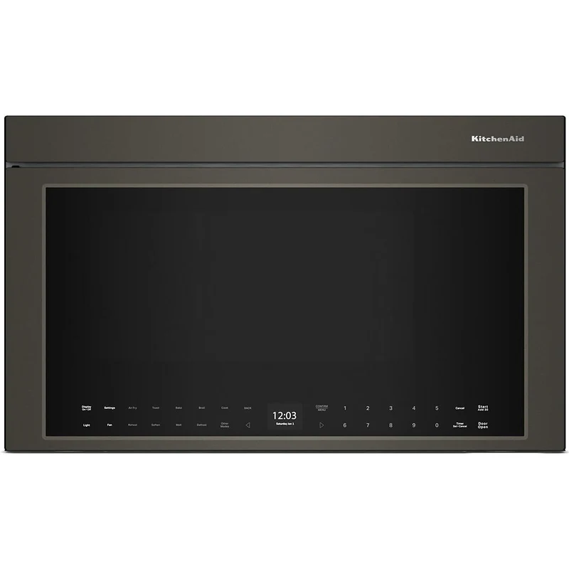 KitchenAid Four à micro-ondes à hotte intégrée de 30 pouces, 1,1 pi. cu. avec technologie Air Fry YKMMF530PBE