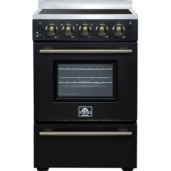 Forno Cuisinière électrique autoportante de 24 pouces avec technologie convection FFSEL6099-24BLK