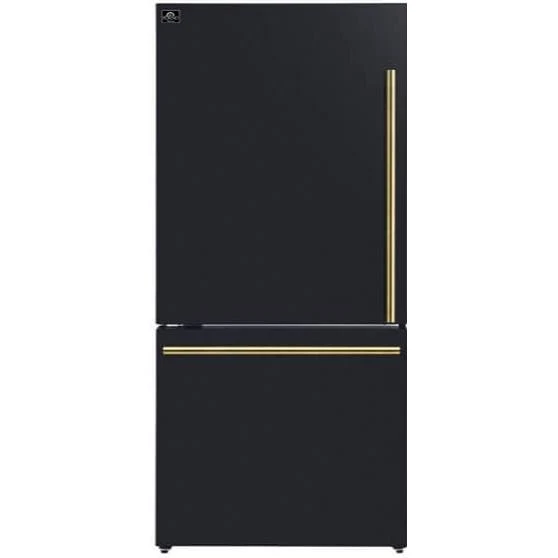 Forno Réfrigérateur à congélateur inférieur à profondeur de comptoir de 31 pouces, 17,2 pi. cu. avec machine à glaçons interne FFFFD1786-31BLK