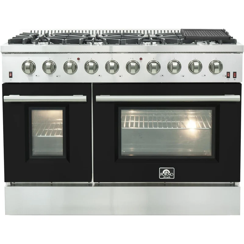 Forno Galiano Alta Qualita cuisinière à gaz autonome de 48 pouces avec technologie convection FFSGS6244-48BLK