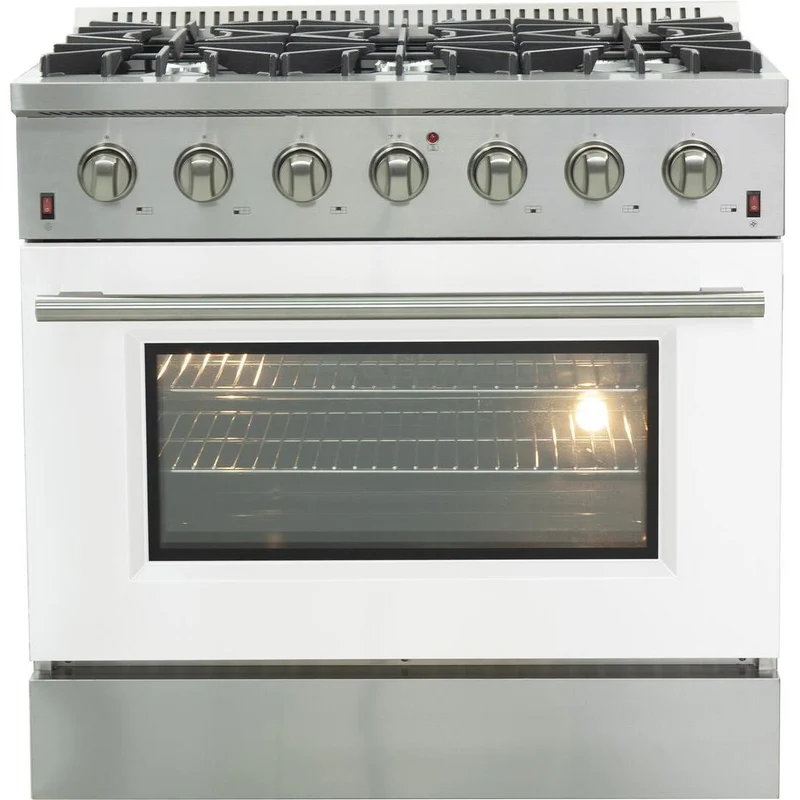 Forno Galiano Alta Qualita cuisinière à gaz autonome de 36 pouces avec technologie convection FFSGS6244-36WHT