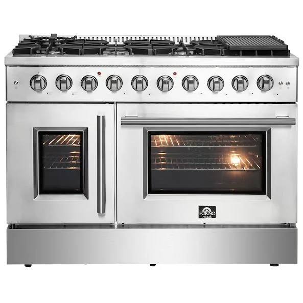 Forno Cuisinière autoportante à gaz de 48 pouces avec technologie convection FFSGS6444-48