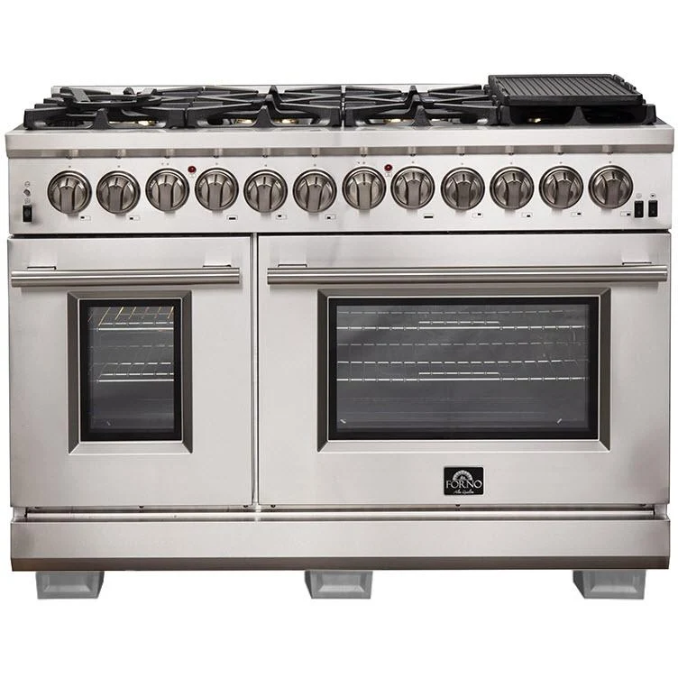 Forno Capriasca Alta Qualita cuisinière autoportante bi-énergie de 48 pouces avec technologie convection FFSGS6187-48