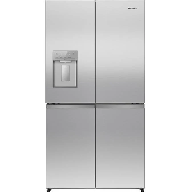 Hisense Réfrigérateur quatre portes avec porte à deux battants autoportant de 36 pouces, 22,6 pi. cu. avec distributeur d'eau et de glaçons RQ23G4FSEI