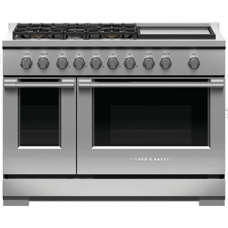Fisher & Paykel Cuisinière amovible à gaz de 48 po. avec plaque chauffante RGV3-485GD-L