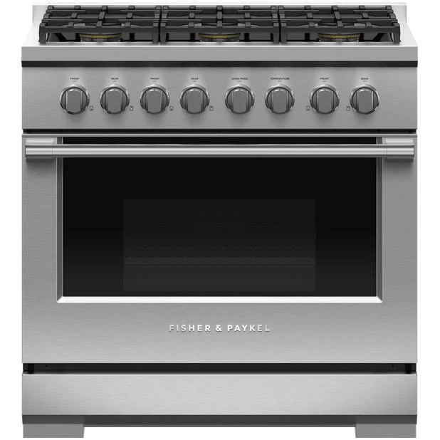 Fisher & Paykel Cuisinière amovible à gaz de 36 po. avec brûleurs Dual Flow Burners™ RGV3-366-N