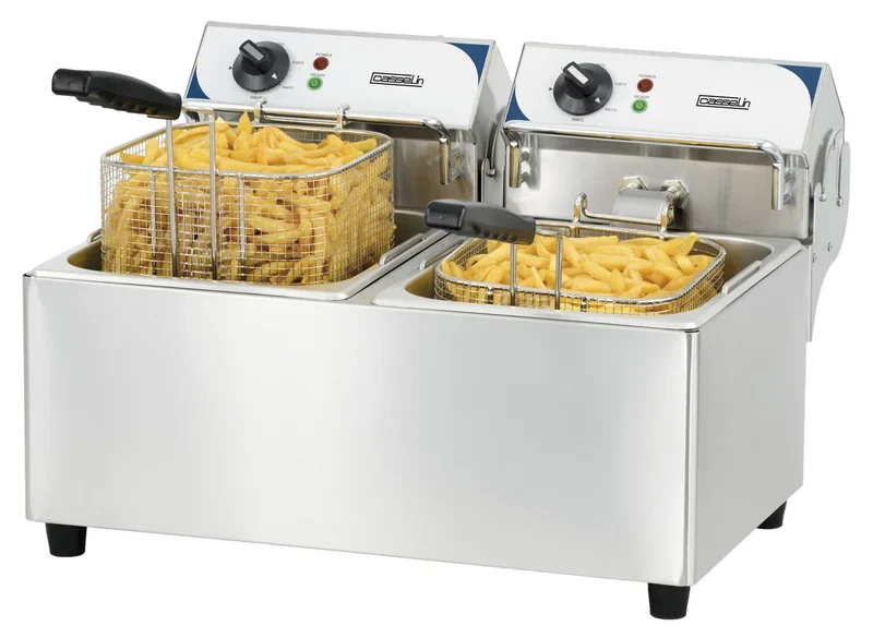 Friteuse Casselin 2 x 7L avec robinet de vidange (CFE72B)