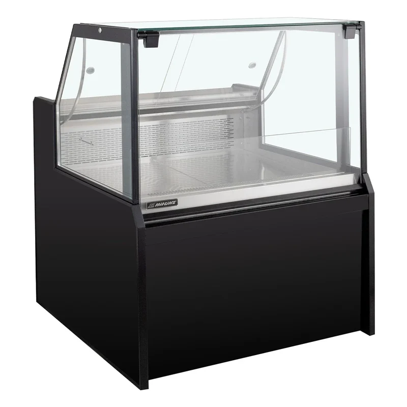 Comptoir réfrigéré TITAN 1935 mm noir, éclairage LED, soubassement réfrigéré