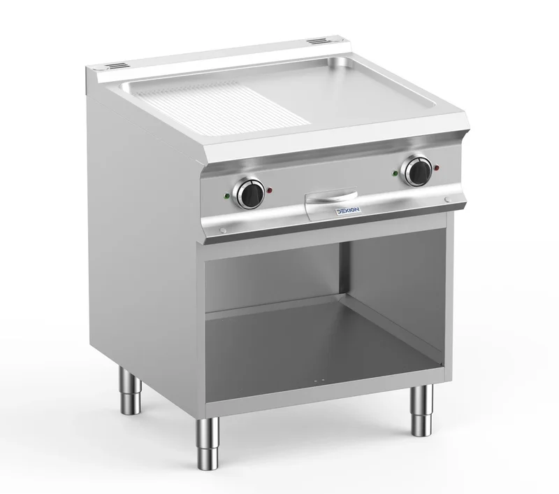 Plancha électrique Dexion Lux 700 - 70/73 - ½ lisse, ½ rainurée - 10 kW