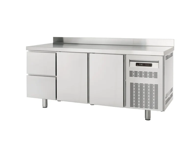 Table réfrigérée Profi 2/2 Superior avec dosseret - GN 1/1