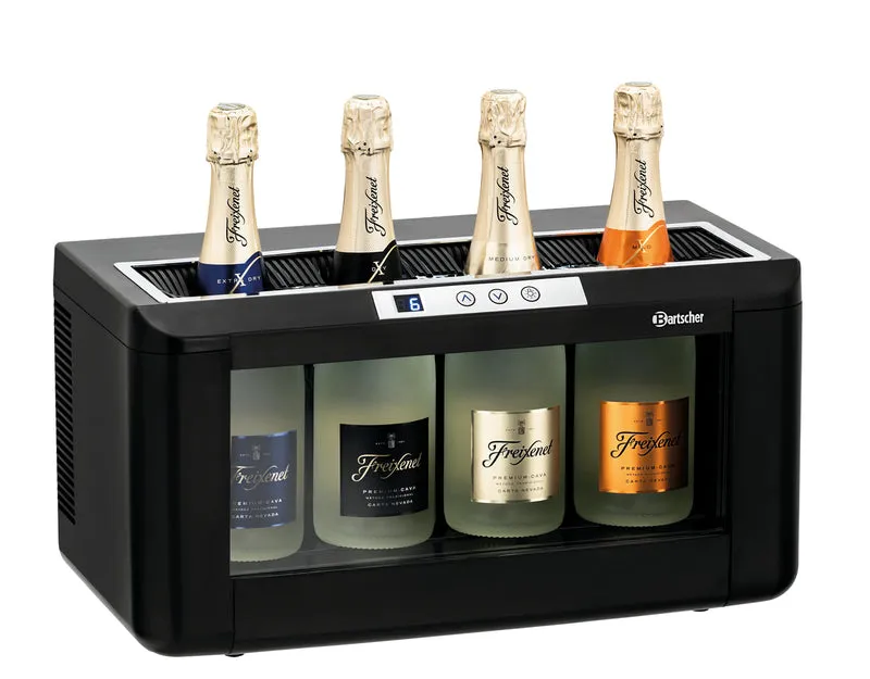 Refroidisseur à vin / champagne 4-5 bouteilles à LED – Bartscher 4FLS-10