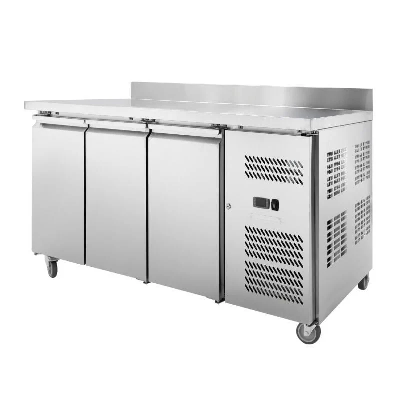 Table Réfrigérée 3 Portes GN1/1 - Profondeur 700 avec Dosseret