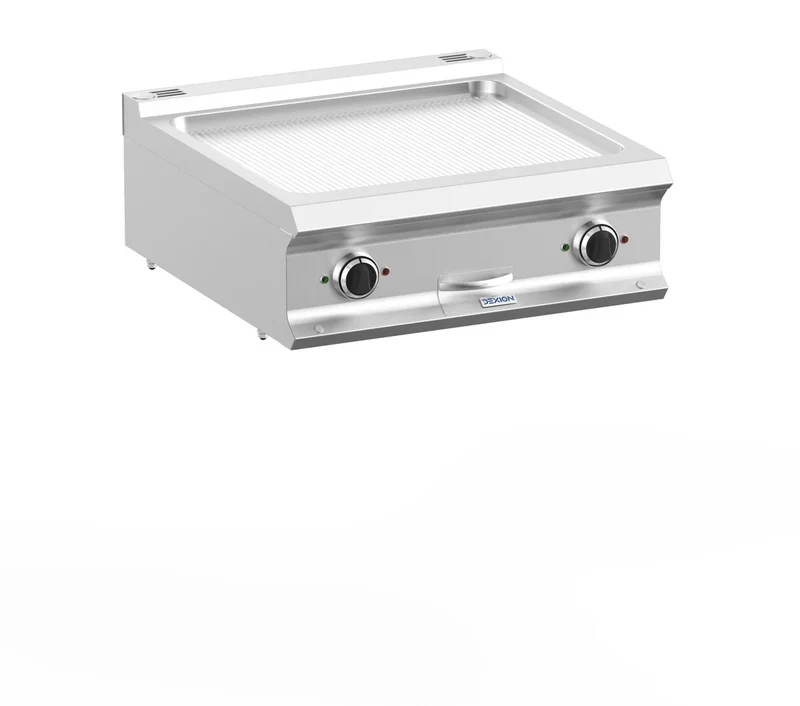 Plancha électrique Dexion Lux 700 - 70/73 - rainurée - modèle de table - 10 kW