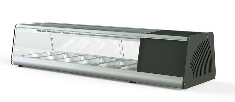 Vitrine à sushi PROFI 6x1/3 GN - vitre angulaire