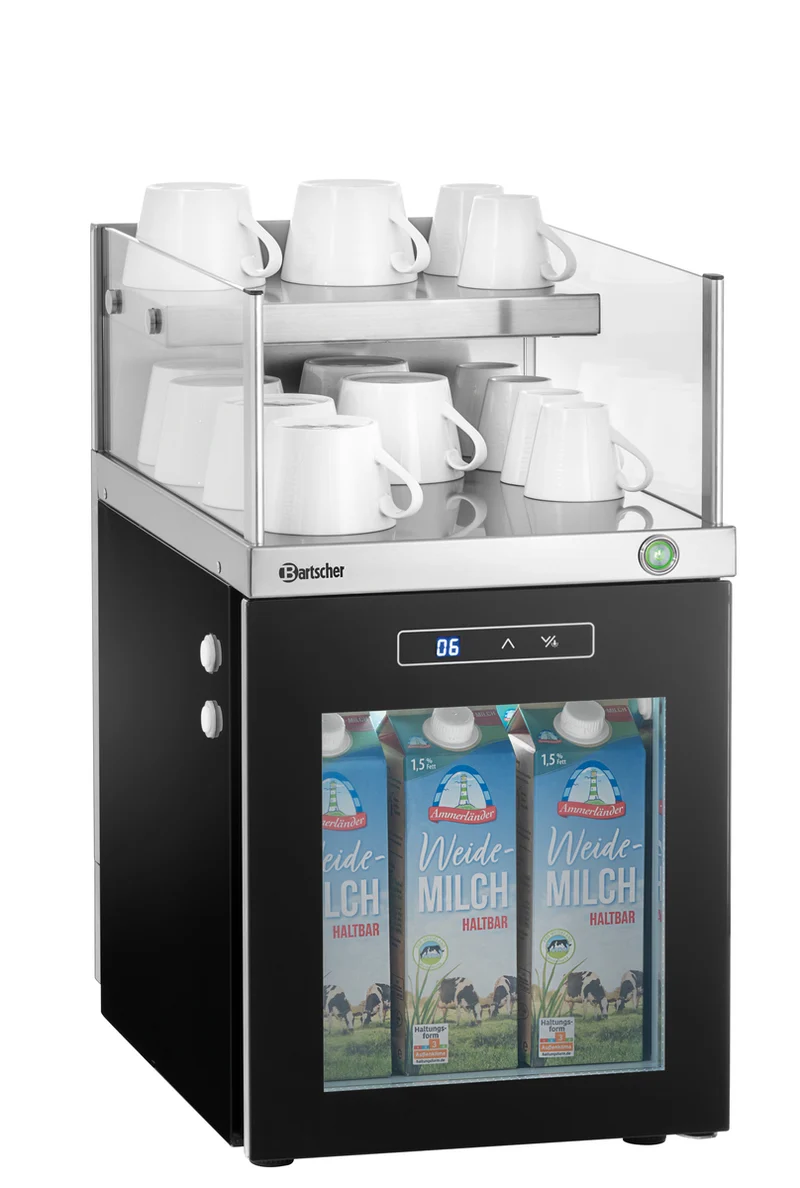 Combiné réfrigérateur à lait + chauffe-tasses – Bartscher