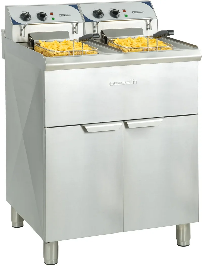 Friteuse sur pied professionnelle Casselin 2 x 10 L