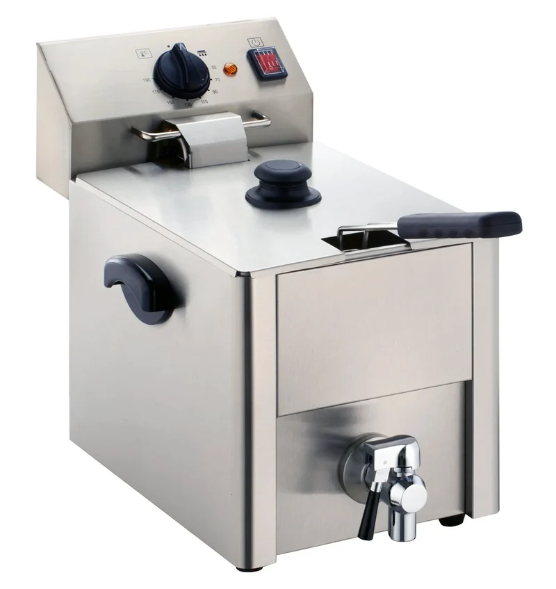 Friteuse électrique ECO 10 litres avec robinet de vidange
