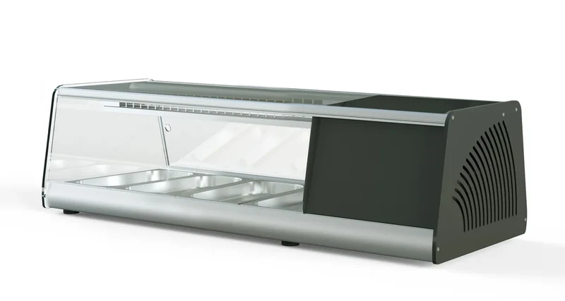 Vitrine à sushi PROFI 4x1/3 GN - vitre angulaire