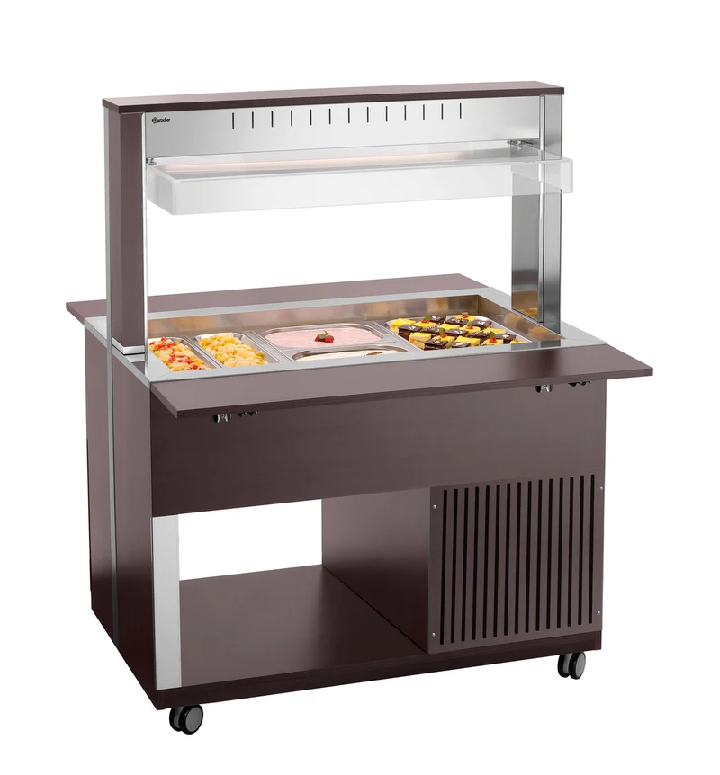 Chariot buffet réfrigéré bois wengé 3 GN 1/1 K3110-200W – Bartscher