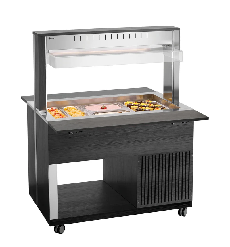 Chariot buffet réfrigéré bois anthracite 3 GN 1/1 K3110-200A – Bartscher