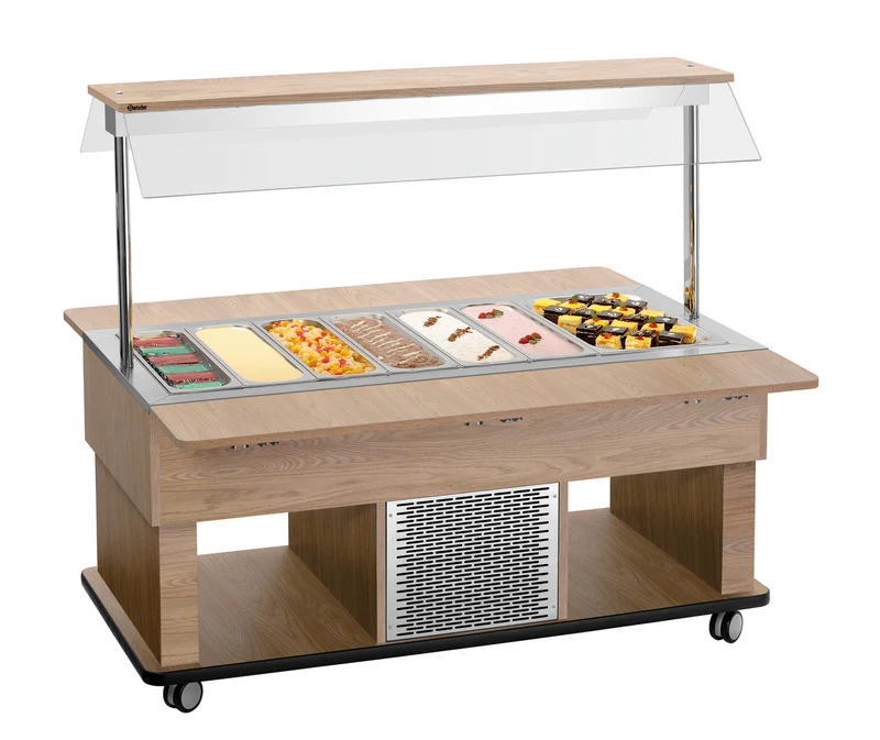 Chariot buffet réfrigéré enfant 700 mm bois orme K4110-150U – Bartscher