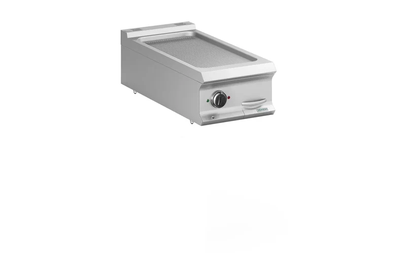 Plancha électrique Dexion Lux 980 - 40/90 - rainurée - modèle de table - 7 kW