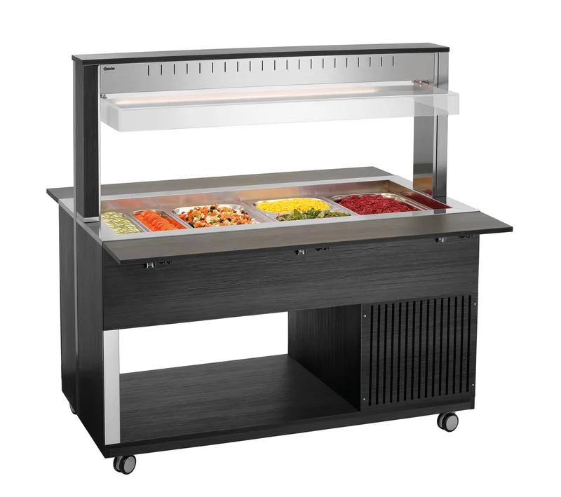 Chariot buffet réfrigéré bois anthracite 4 GN 1/1 K4110-200A – Bartscher