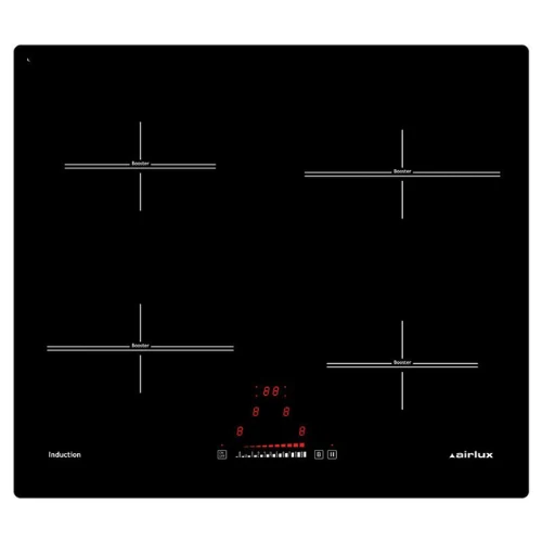 Table Induction noire 60cm 4 foyers AIRLUX ATI642BKN