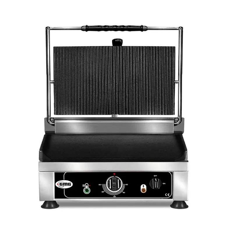 GMG grill à contact / grill à panini KG2745G 45x27 lisse en bas, rainuré en haut