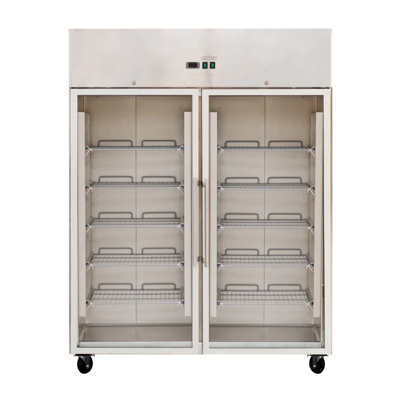 Armoire Réfrigérée Positive 2 Portes Vitrées GN 2/1 1400 L